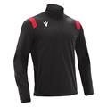 Gange 1/4 Zip Top BLK/RED XS Teknisk treningsgenser - Unisex