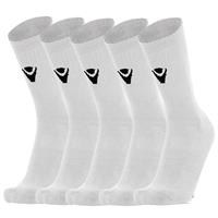 Macron Fixed Sokker 5 pk WHT S Sportssokker i bomullsmiks - Unisex